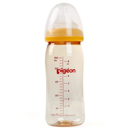 binh-sua-co-rong-nhua-ppsu-240ml-1 Bình sữa cho bé Pigeon nhựa PPSU cổ rộng 240ml