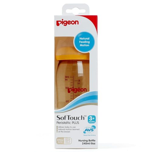 Bình sữa cho bé Pigeon nhựa PPSU cổ rộng 240ml