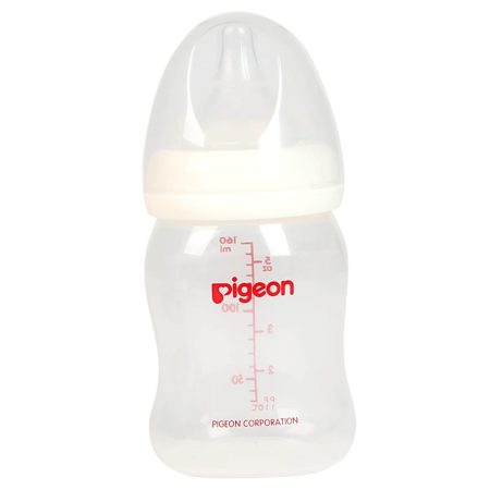 binh-sua-nhua-pp-plus-co-rong-160ml-1 Bình sữa em bé Pigeon nhựa PP Plus cổ rộng 160ml