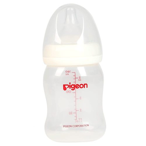 Bình sữa em bé Pigeon nhựa PP Plus cổ rộng 160ml