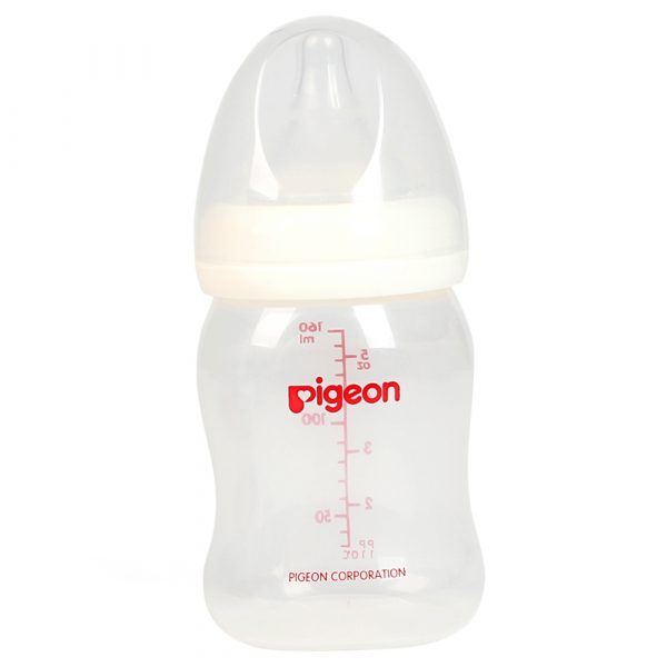 Bình sữa em bé Pigeon nhựa PP Plus cổ rộng 160ml