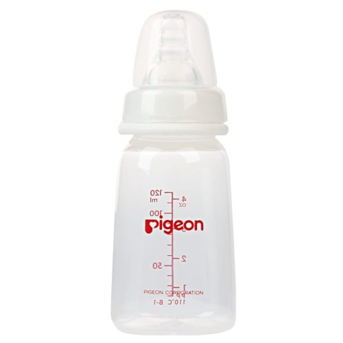 Bình sữa Pigeon nhựa PP cổ hẹp vuông 120ml