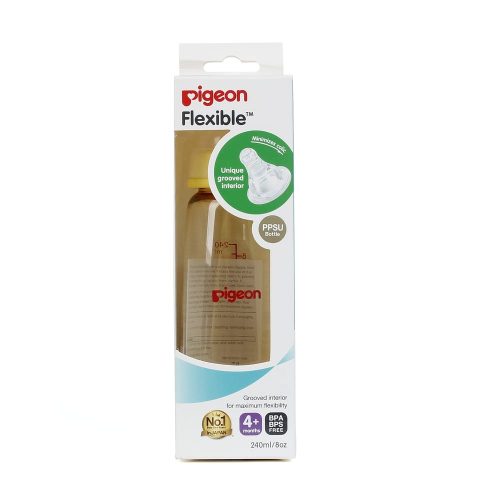 Bình sữa em bé Pigeon nhựa PPSU cổ hẹp 240ml