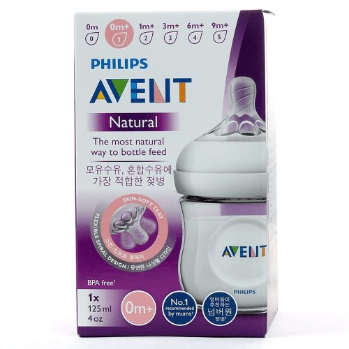Bình sữa Philips nhựa PP cổ rộng cho bé 125ml