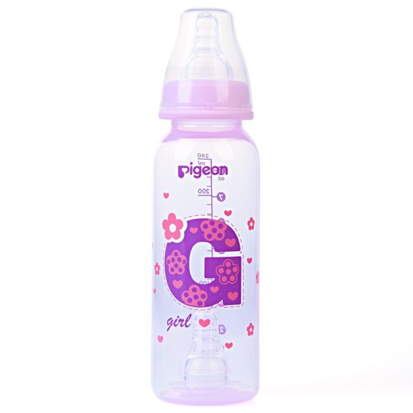 Bình sữa Pigeon nhựa PP cho bé gái 240ml