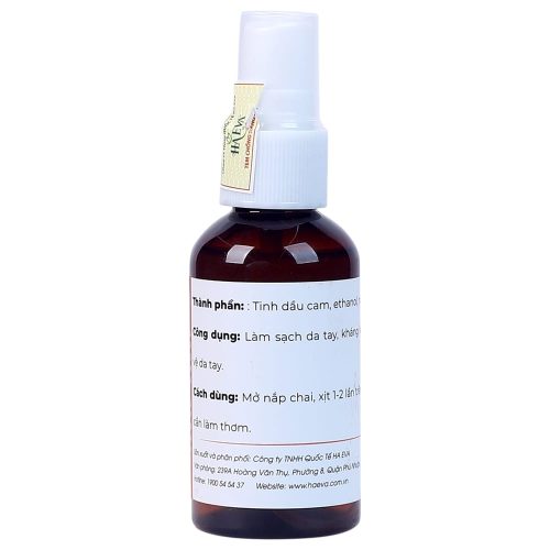 Tinh dầu xịt thơm Cam HAEVA - Sweet Orange 50ml