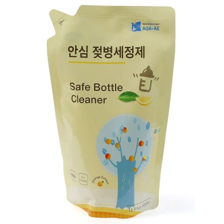 nuoc-rua-binh-sua-huong-cam-tui-500ml Nước rửa bình sữa AGA-AE Hàn Quốc hương cam dạng túi 500ml