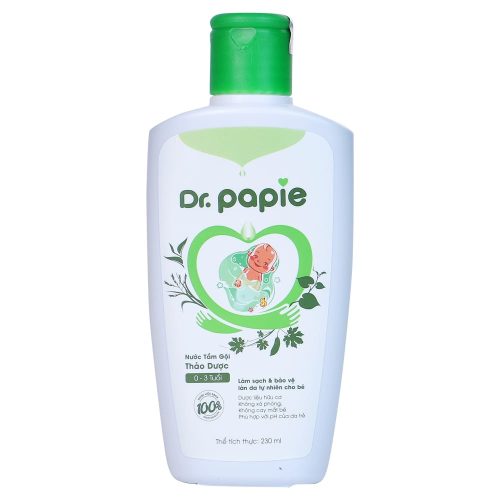 Nước tắm gội thảo dược cho trẻ Dr.Papie 230ml