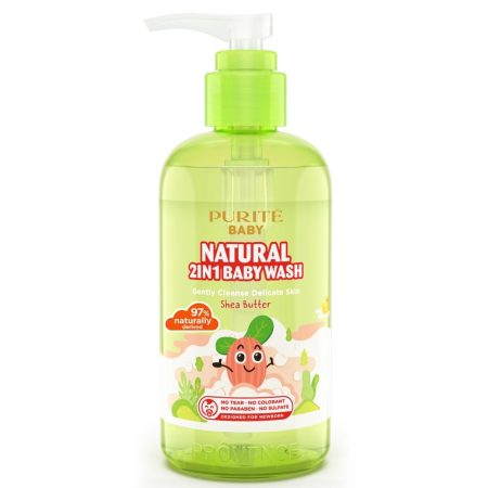 sữa tắm gội thiên nhiên bơ đậu mỡ purite baby