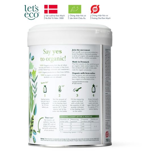 sữa đan mạch Let's Eco từ 6-10 tháng